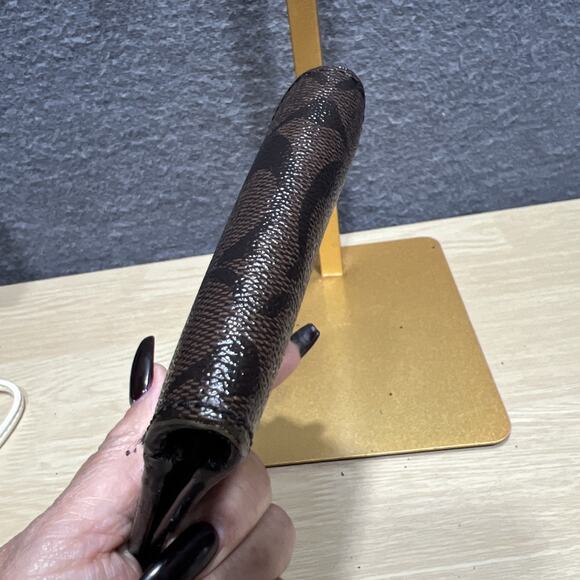 Coach Signature Pebbled Mens Bifold Wallet Brown - Picture 8 of 11